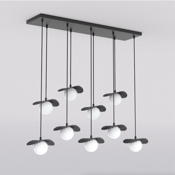EMIBIG 1758/9 FLORA 9 BLACK OPAL Lampa wisząca
