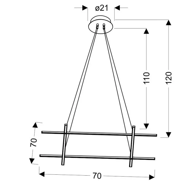 CANDELLUX STUDIO A0020-340 ANDROS lampa wisząca 40W LED 4000K