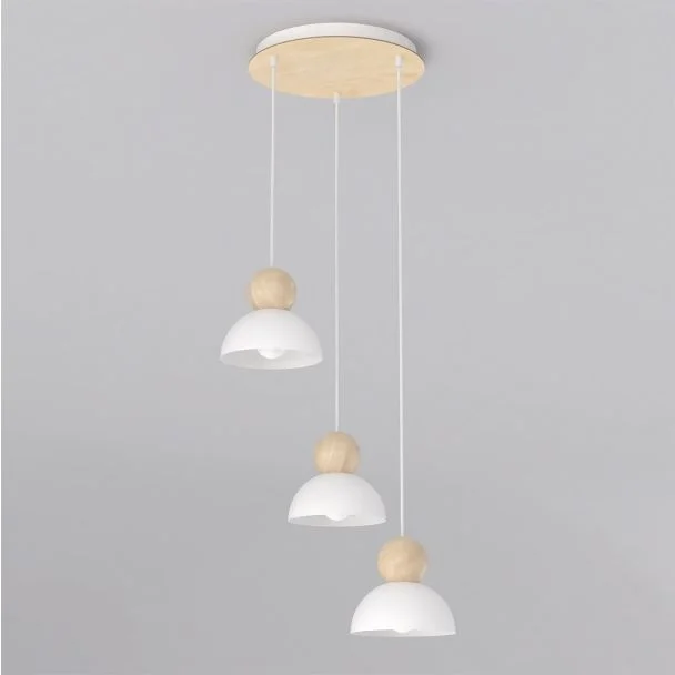 EMIBIG 1677/3PREM KAKI 3PREM WHITE LAMPA WISZĄCA