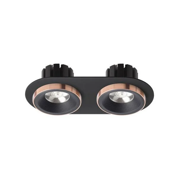RENDL R13244 SHARM R II wpuszczana czarna/czarna miedź 230V LED 2x10W 24° 3000K