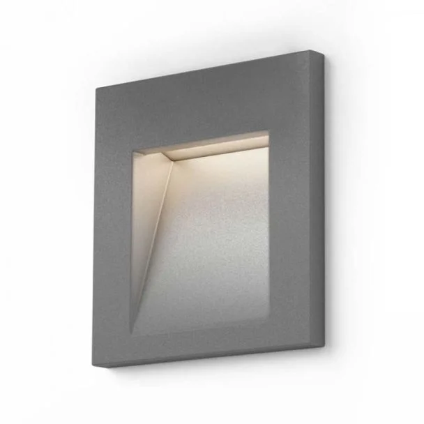 RENDL R12014 TESS SQ wpuszczana srebrnoszara 230V LED 3W IP54 3000K