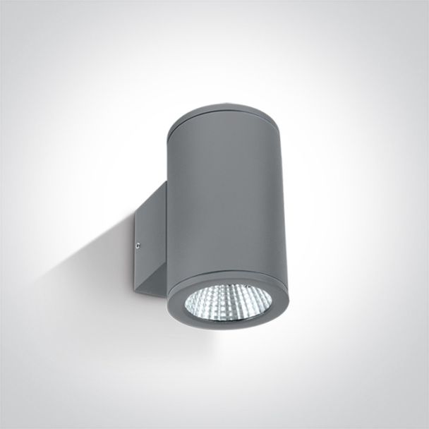 ONE LIGHT 67138/G/W Bralos szary zewnętrzny cylinder ścienny 3000K 2x6W IP54