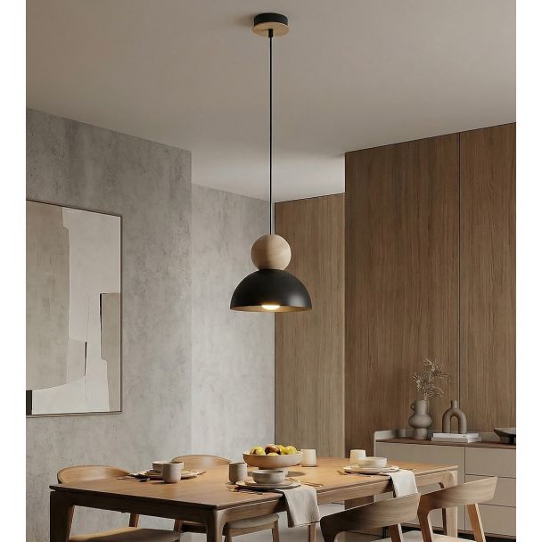 EMIBIG 1676/1S KAKI 1S BLACK LAMPA WISZĄCA