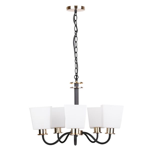 CANDELLUX 35-74249 SCHUBERT LAMPA WISZĄCA 5X40W E27 CZARNY