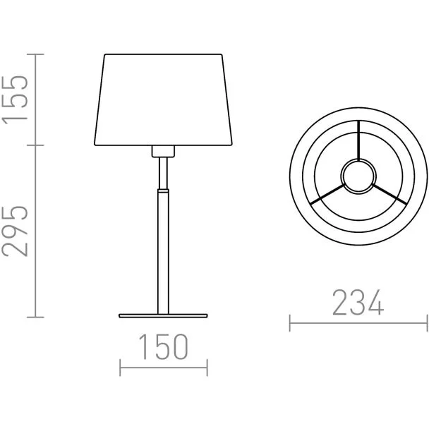 RENDL R11986 BROADWAY stołowa biała chrom 230V E27 42W