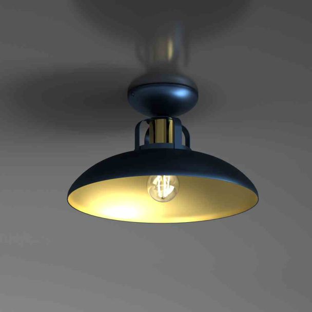 MILAGRO MLP7713 LAMPA SUFITOWA FELIX NAVY BLUE/GOLD 1XE27
