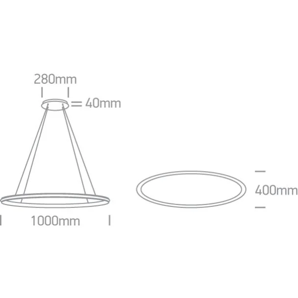ONE LIGHT 63046/W Charma biała lampa wisząca LED 3000K 25W