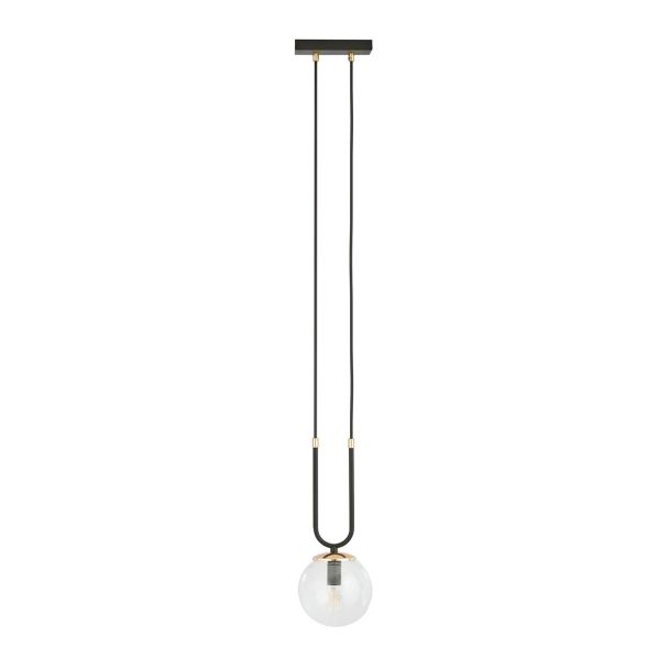 EMIBIG 1114/1 LAMPA WISZĄCA GLAM 1 BLACK/TRANSPARENT