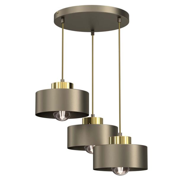 LUMINEX 9927 żyrandol Marti plate dia 300 mm titanium gold/gold 3xE27