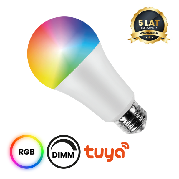 MILAGRO EKSM6659 Żarówka LED Wi-FI A60 8W E27 Smart Tuya RGB+CCT+DIM