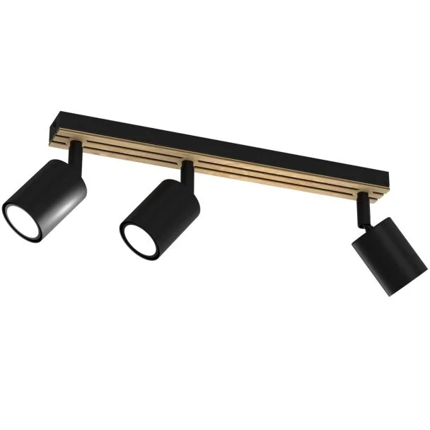 LUMINEX 9958 Spot Terra line 400 black/wood/black swivel 3