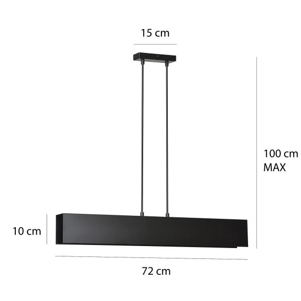 EMIBIG 672/3 GENTOR 3 BLACK LAMPA WISZĄCA