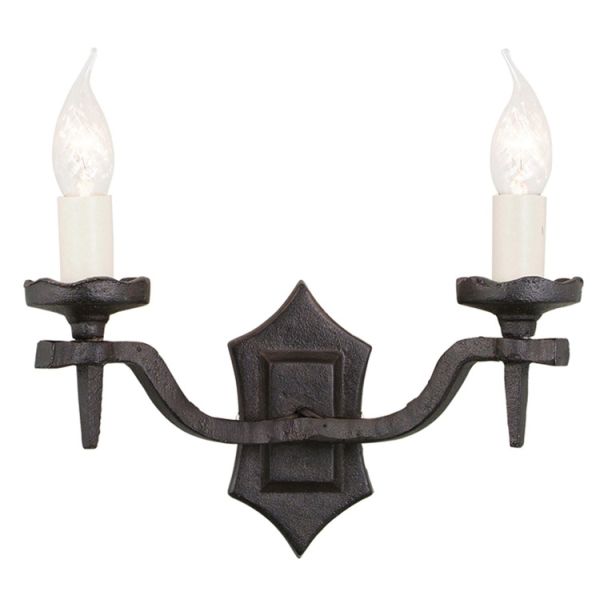 ELSTEAD RECTORY RY2B BLACK 2Lt Wall Light