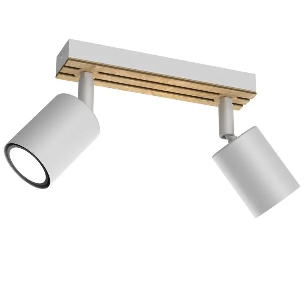 LUMINEX 9978 Spot Terra line 200 white/wood/white swivel 2