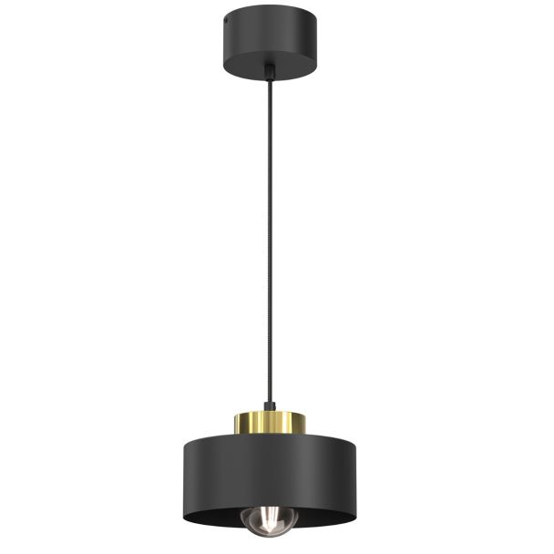 LUMINEX 9997 żyrandol Marti black/gold 1xE27