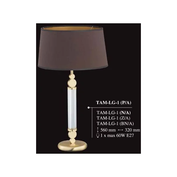 KUTEK TAMARA TAM-LG-1(P/A) lampka biurkowa mosiężna