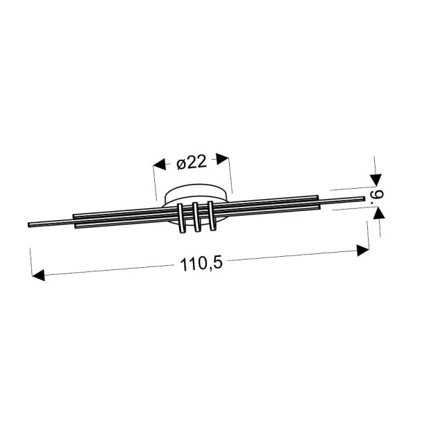CANDELLUX A0018-160 NAKSOS LAMPA WISZĄCA PLAFON 110X22 40W LED SATYNA NIKIEL 4000K APETI