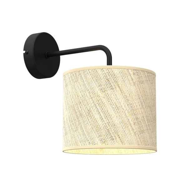 LUMINEX 5273 oprawa ścienna Rattan kinkiet czarny ecru
