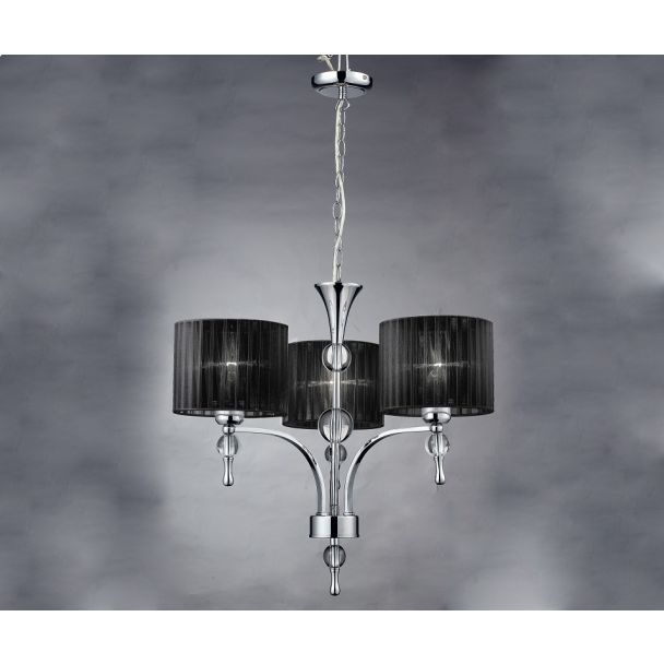 AZZARDO 1976-3P-BK / AZ0498 Impress 3 (black) Żyrandol