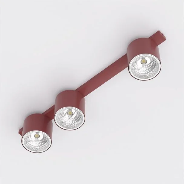 EMIBIG 1697/3 NANO 3 BURGUNDY Lampa sufitowa