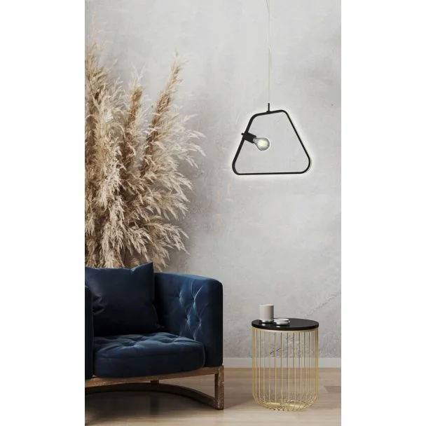 CANDELLUX A0023-321 IKARIA LAMPA WISZĄCA 42 1X60W E27 LED+12W LED CZARNY 4000K