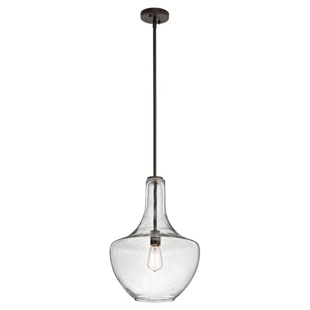ELSTEAD Everly KL-EVERLY-P-M-OZ 1 Light Medium Pendant - Olde Bronze