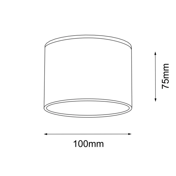 ANTIGO Plafon Suwa - Czarny IP44 (100 mm) 8052