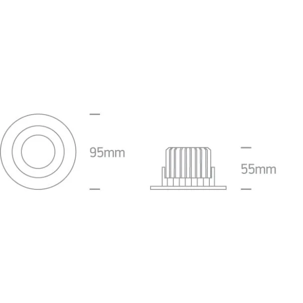 ONE LIGHT 10107CA/W/C Gudi biała oprawa typu downlight do wbudowania LED 4000K 7W