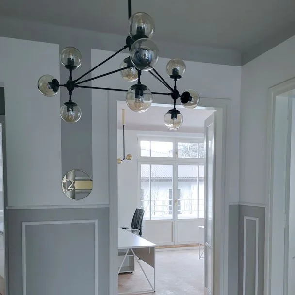 Step into Design ST-9047-10 transparent Lampa wisząca ASTRIFERO-10 transparentno czarna 90 cm