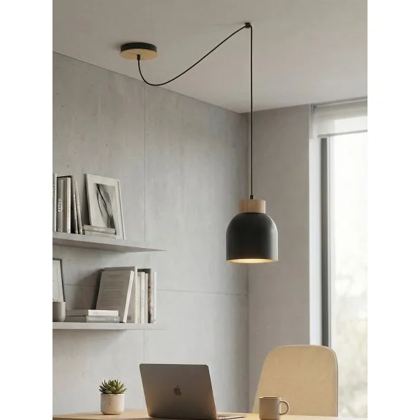 EMIBIG 1626/1 KRU 1 BLACK LAMPA WISZĄCA