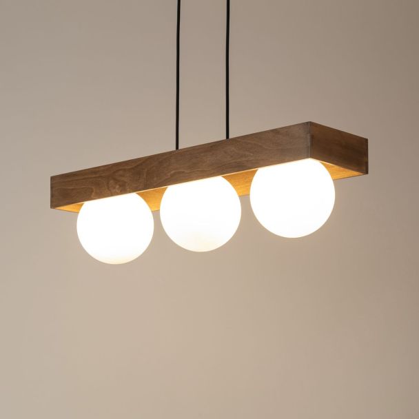SIGMA 33665 lampa wisząca Bloom 3 zwis czarny brązowy