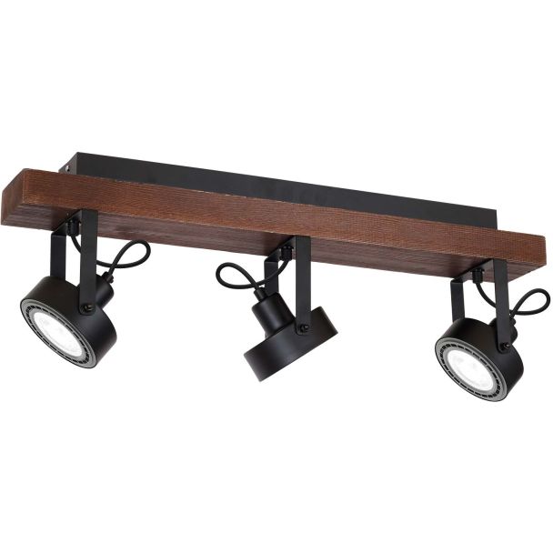 LUMINEX 1229 plafon Viva czarny listwa drewno 3