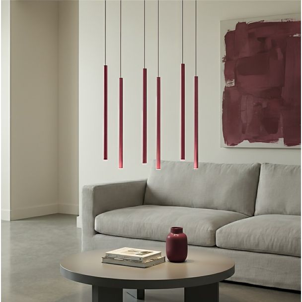 EMIBIG 1647/6 SELTER 6 BURGUNDY LAMPA WISZĄCA