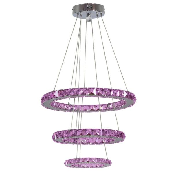 CANDELLUX 33-63090 LORDS ZWIS 50 OKRĄGŁY POTRÓJNY 48W LED RGB CHROM Z PILOTEM