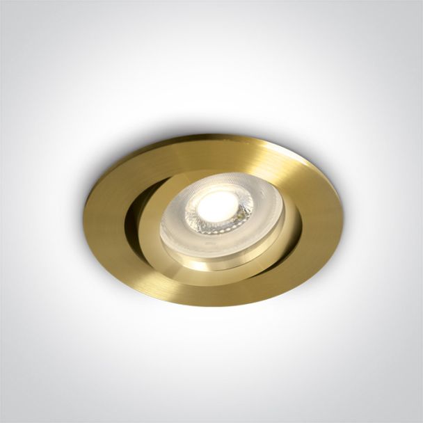 ONE LIGHT 11105A1/BBS Koraku wpust z oprawką GU10 MR16 matowy mosiądz