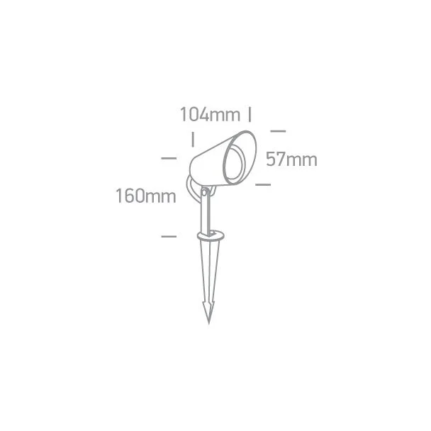 ONE LIGHT 67458/B/W Moira czarna lampa ogrodowa LED 3000K 8W IP67 24V DC, kolec