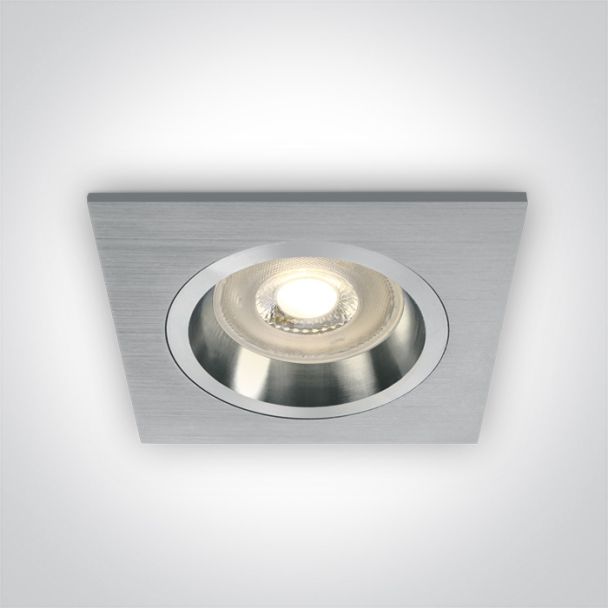 ONE LIGHT 50105ALG/AL Phylakopi aluminiowy wpust z oprawką GU10 MR16 dark light