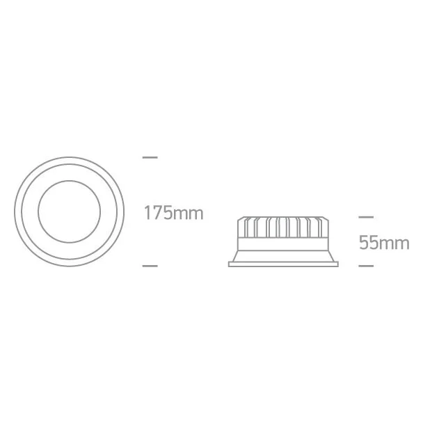 ONE LIGHT 10122D/B/C Maronas 2 czarna oprawa typu downlight LED 4000K 22W dark light