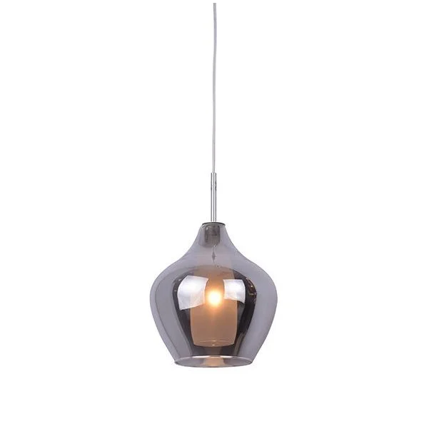 AZZARDO 2285-1P-CH / AZ2148 Amber milano 1 (chrome) Lampa wisząca