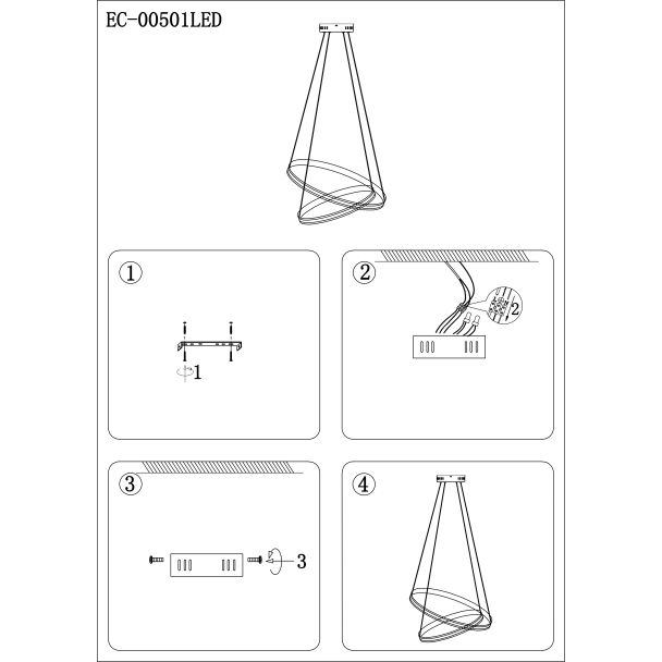 WYPRZEDAŻ E-CRYSTAL 00501 LED WHITE BEND 61W 4000K