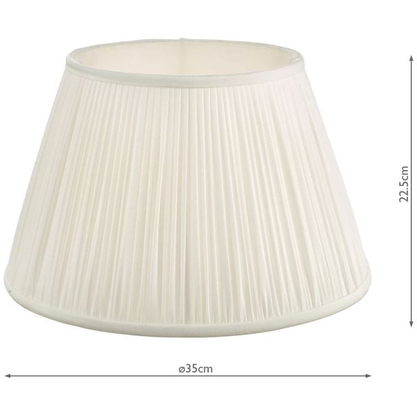DAR ULY1415 ULYANA PLEATED SHADE 35CM IVORY