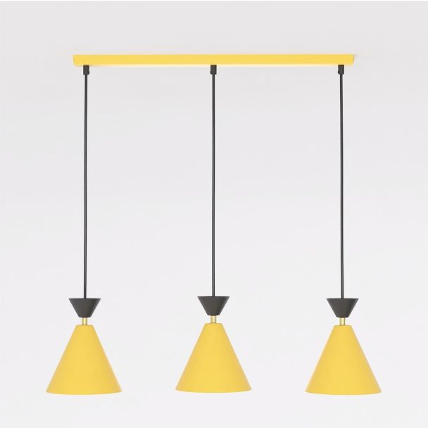 EMIBIG 1742/3 KLEVER 3 ORANGE BLACK Lampa wisząca