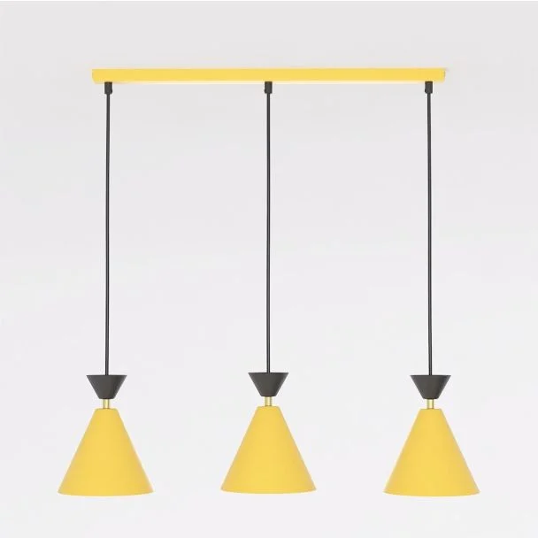 EMIBIG 1742/3 KLEVER 3 ORANGE BLACK Lampa wisząca