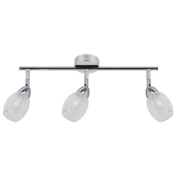 CANDELLUX 93-67630 RICO LISTWA 3X6W LED SMD GŁÓWKA OKRĄGŁA 1E Z PRZEGUBEM KD SYSTEM KLOSZ WYMIENNY CHROM/BEZBARWNY