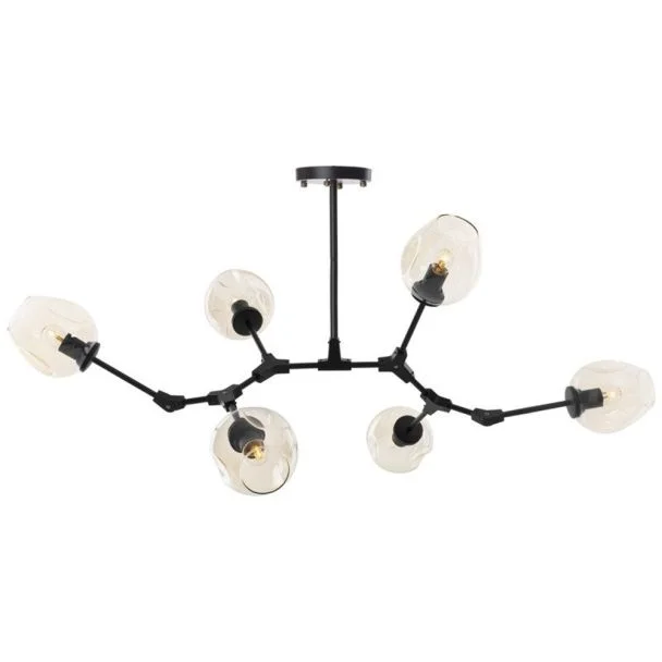 Step into Design ST-1232-6 Lampa wisząca MODERN ORCHID-6 bursztynowo czarna 130 cm