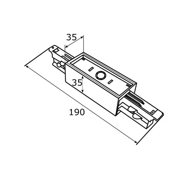 ARGON T-RACK SYSTEM ŁĄCZNIK PROSTY 4364 łącznik prosty łącznik 3-fazowy