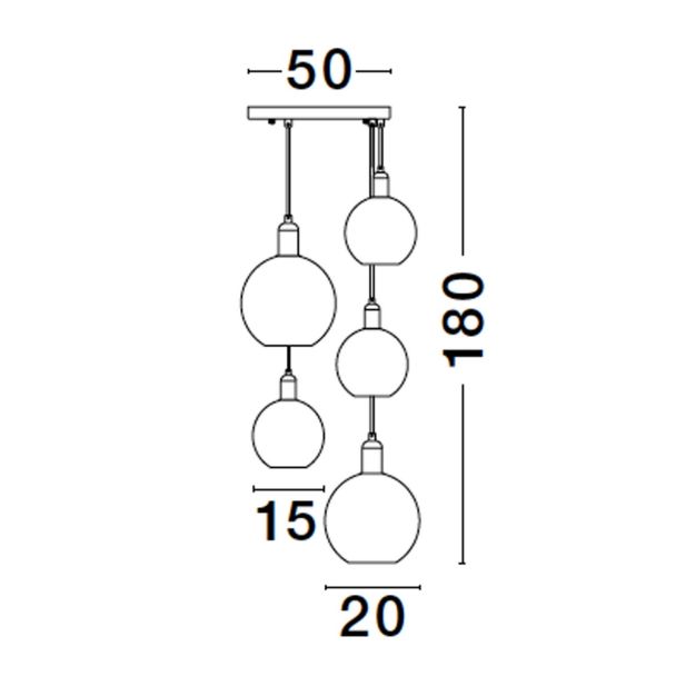 LUCES EXCLUSIVAS LE43696 BALCHE lampa wisząca