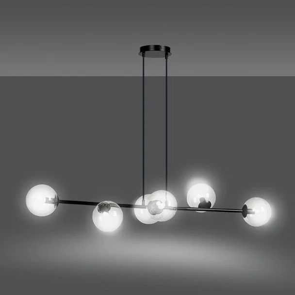 EMIBIG 874/6 LAMPA WISZĄCA ROSSI 6 BL TRANSPARENT