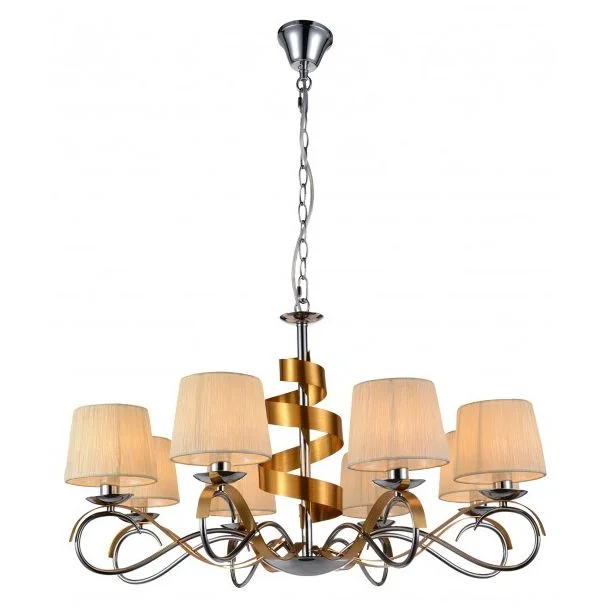 CANDELLUX 38-23469 DENIS ZWIS 8X40W E14 CHROM/ZŁOTY