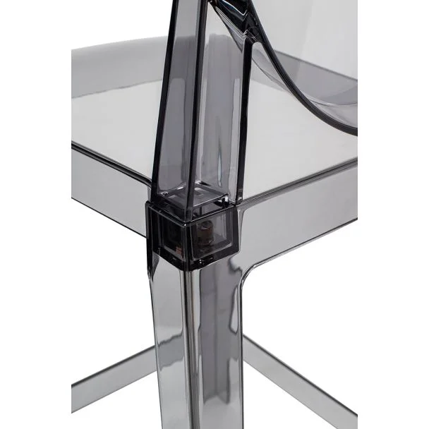 KING HOME KH010100226 Krzesło barowe VICTORIA 65 cm dymione - poliwęglan